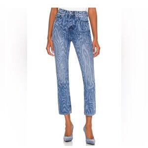 Lovers and Friends Reece High Rise Slim Straight Jeans in Blue Canyon Size 30